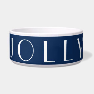 Jolly Modern Navy Typography Christmas Pet