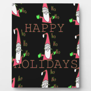 Jolly Mouse Santa: A Fun Holiday Illustration. Plaque