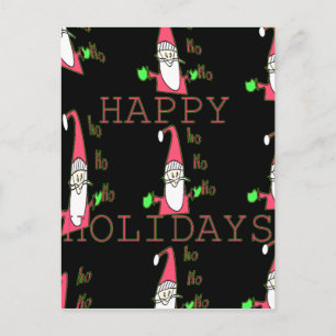 Jolly Mouse Santa: A Fun Holiday Illustration. Postcard