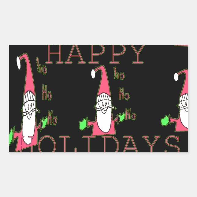 Jolly Mouse Santa: A Fun Holiday Illustration. Sticker (Front)