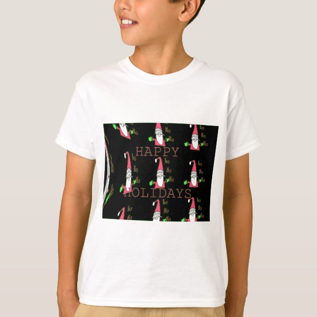 Jolly Mouse Santa: A Fun Holiday Illustration. T-Shirt (Front)