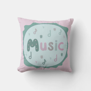 jolly music  throw pillow
