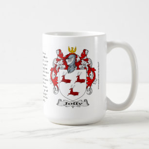 Jolly name, the Origin, the Meaning and the Crest Coffee Mug