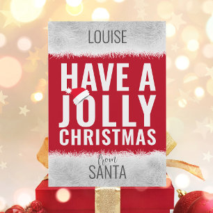 Jolly Noël De Père Noël Non Photo Carte Vacances