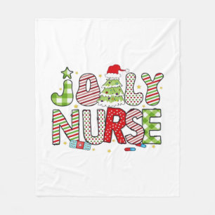 Jolly Nurse, Halloween Classic T-Shirt Fleece Blanket