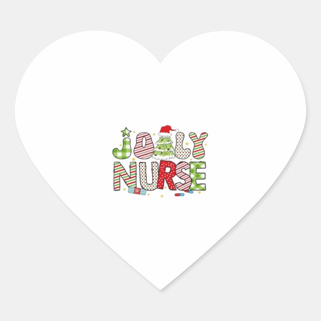 Jolly Nurse, Halloween Classic T-Shirt Heart Sticker (Front)