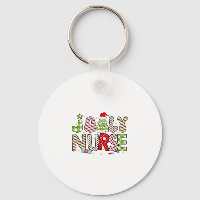 Jolly Nurse, Halloween Classic T-Shirt Keychain (Front)