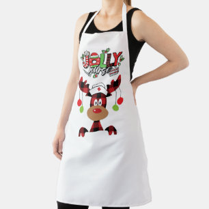 Jolly Nurse Print Apron, Medium Apron