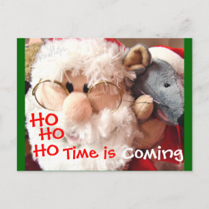 Jolly Ol Santa & Mouse Postcard - customize