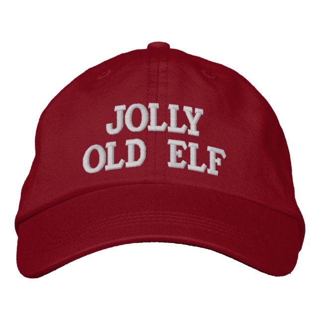 Jolly Old Elf Embroidery Cap (Front)