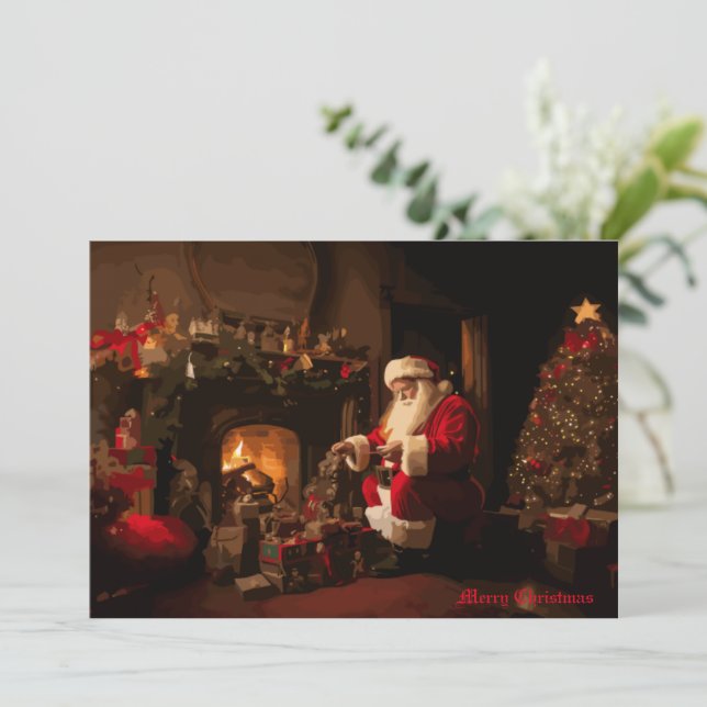 Jolly Old Saint Nick Invitation (Standing Front)
