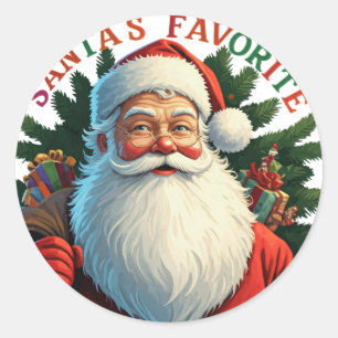 Jolly Old Saint Nick - Santa's Favourite Classic Round Sticker