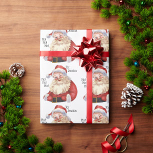 Jolly Old Santa Claus  Personalized Wrapping Paper