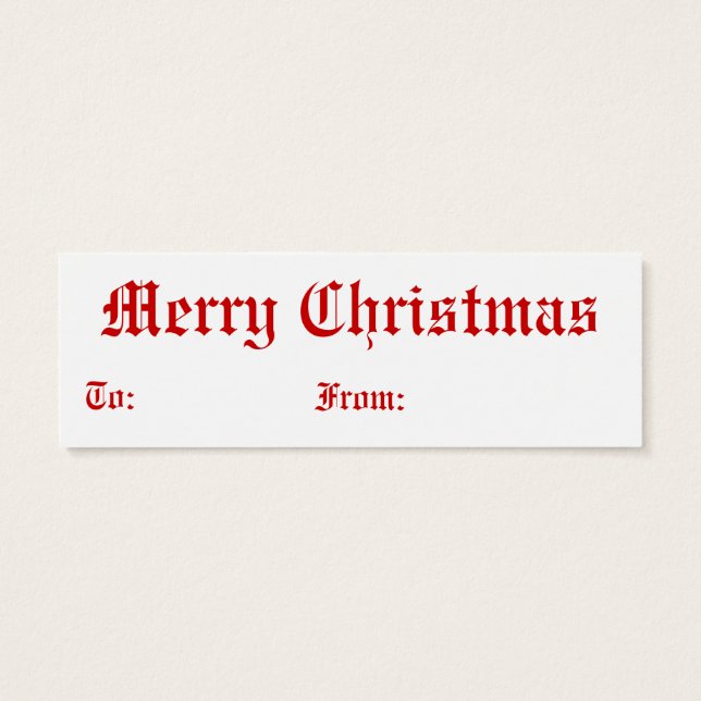 Jolly old St. Nicholas Gift Tags (Back)