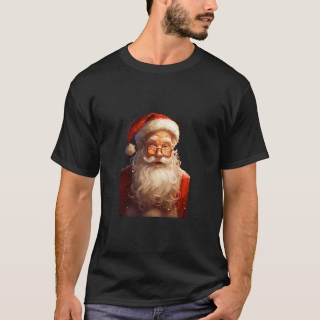 "Jolly Old St. Nick: Radiant Smiles that Light Up  T-Shirt (Front)