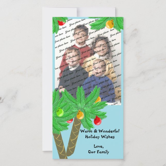 Jolly Palm Trees/ Photo Greeting Card (Front)