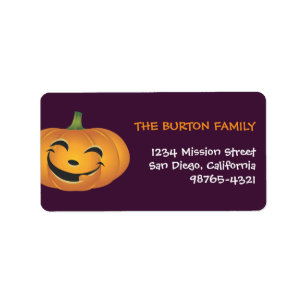 jolly pumpkin custom Halloween address Label
