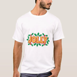Jolly Retro Christmas Typography Art T-Shirt