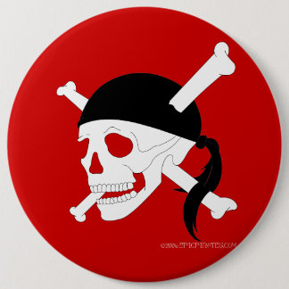 Jolly Roger #1 6 Inch Round Button
