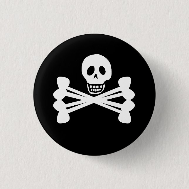 Jolly Roger 1 Inch Round Button (Front)