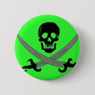 Jolly Roger 2 Inch Round Button