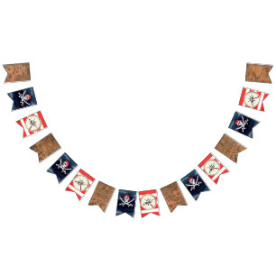 Jolly Roger Birthday Party Pirate Bunting Flags