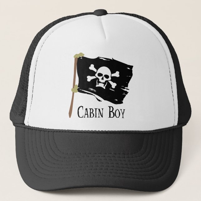Jolly Roger Cabin Boy Trucker Hat (Front)