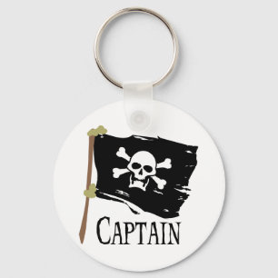 Jolly Roger Captain Keychain