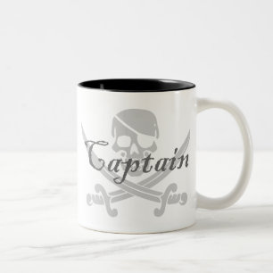 Jolly Roger Captain Two-Tone Coffee Mug