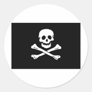jolly roger classic round sticker