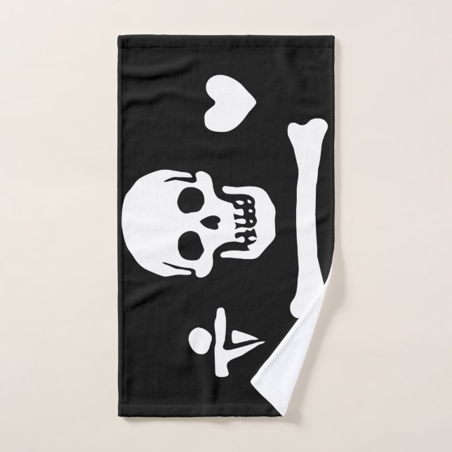 Jolly roger du drapeau de Stede Bonnet Pirate (Serviette à main)