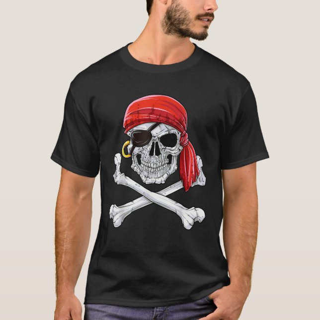 Jolly Roger Flag Skull Crossbones T shirt Pirate S (Front)