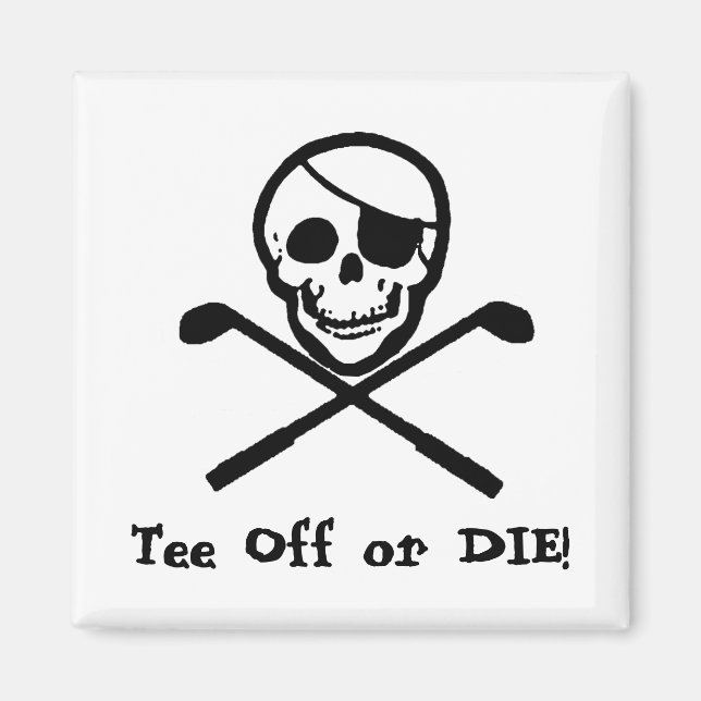 Jolly Roger Golfing Magnet (Front)