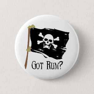 Jolly Roger Got Rum 2 Inch Round Button