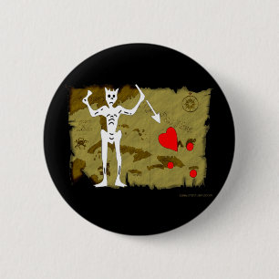 Jolly Roger Map #1 2 Inch Round Button