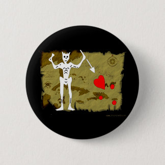 Jolly Roger Map  #1 2 Inch Round Button