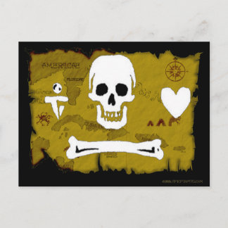 Jolly Roger Map #2 Postcard