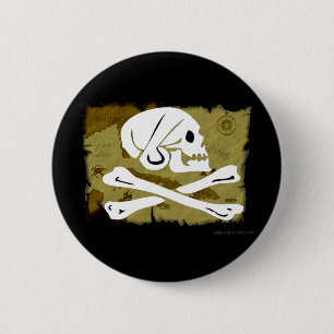 Jolly Roger Map #4 2 Inch Round Button