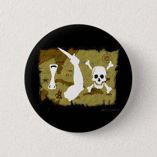 Jolly Roger Map #7 2 Inch Round Button
