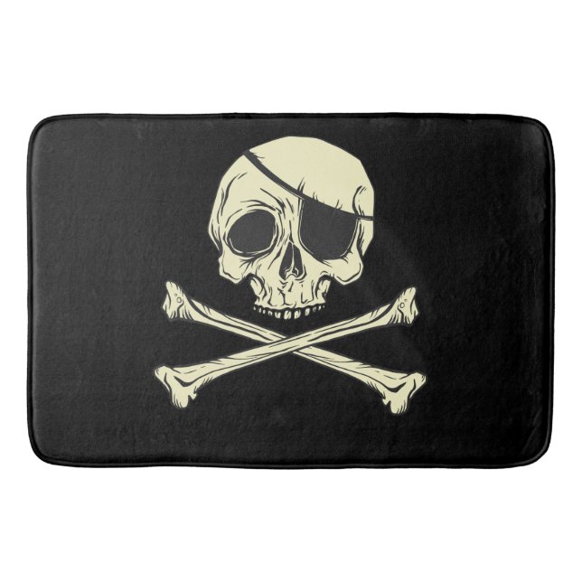 JOLLY ROGER PIRATE BATH MAT (Front)