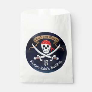 Jolly Roger Pirate Birthday Party Favour Bag