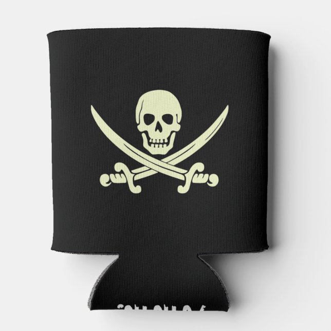 Jolly Roger Pirate Can Cooler (Back)
