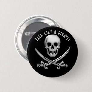 Jolly Roger Pirate Day 2 Inch Round Button