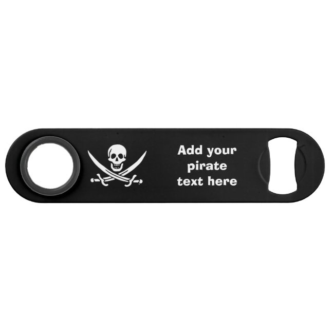 Jolly roger pirate flag bar key (Front (Horizontal))