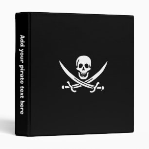 Jolly roger pirate flag binder