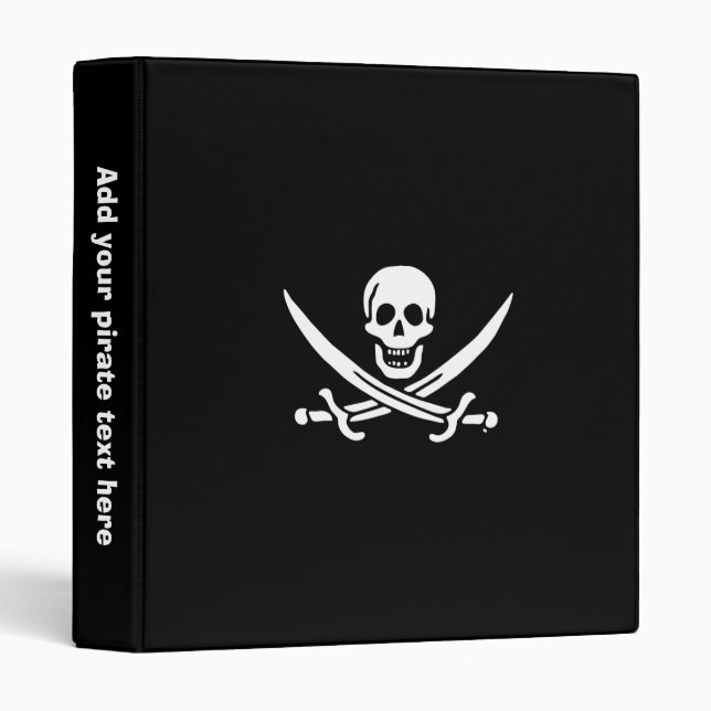 Jolly roger pirate flag binder (Front/Spine)