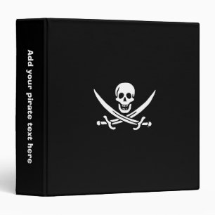 Jolly roger pirate flag binder
