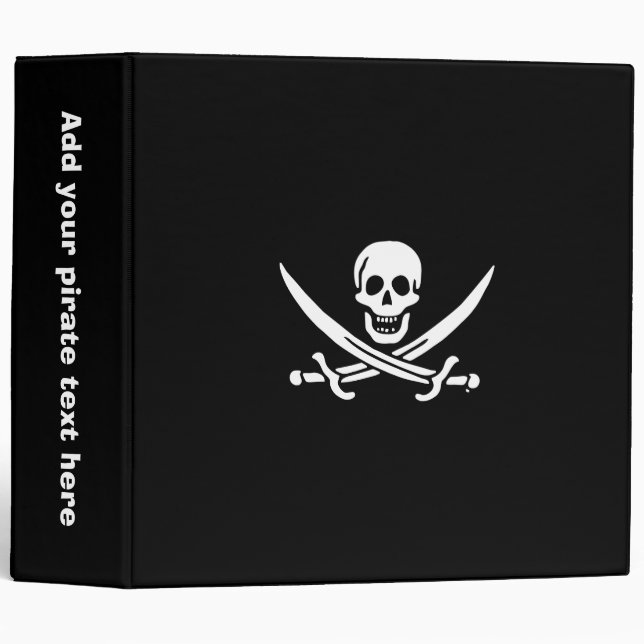 Jolly roger pirate flag binder (Front/Spine)