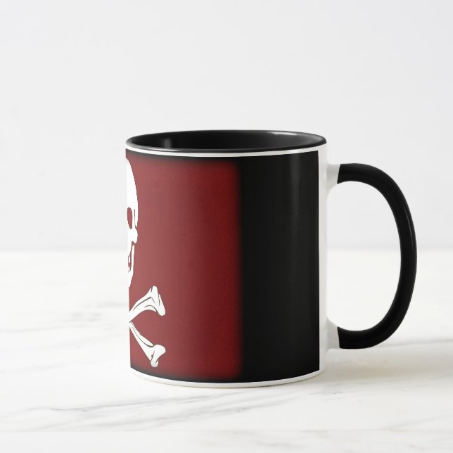 Jolly Roger pirate flag coffee mug (Right)