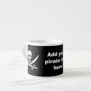 Jolly roger pirate flag espresso cup